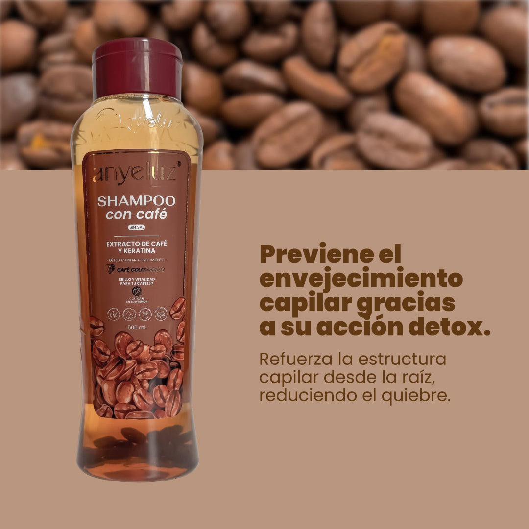 Shampoo de Café Anyeluz | Fortalecimiento y Control de Caída