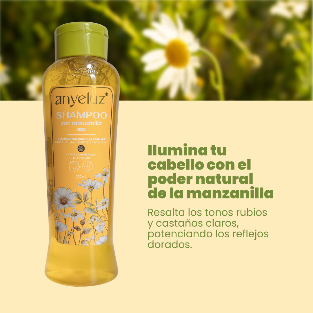 Shampoo Manzanilla Anyeluz| Ideal para Cabellos Claros y Sensibles