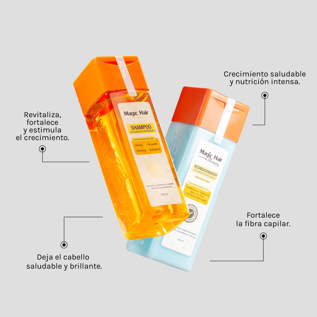 Dúo Crecimiento Tradicional Magic Hair | Shampoo + Acondicionador Fortalecedor