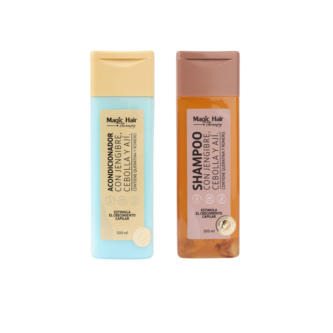 Kit Shampoo - Acondicionador Jengibre, Cebolla y Aji