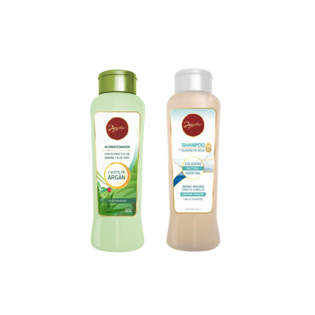 Duo Shampoo Gusano de seda +Acondicionador Argan Anyeluz