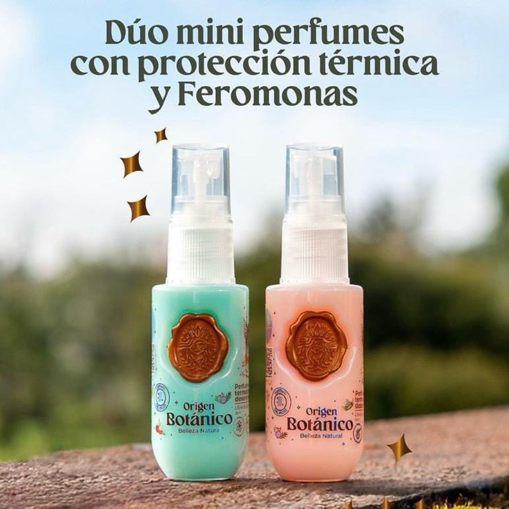 Duo Mini Termoprotector Origen Botánico | Desenredante, Protección y Perfume