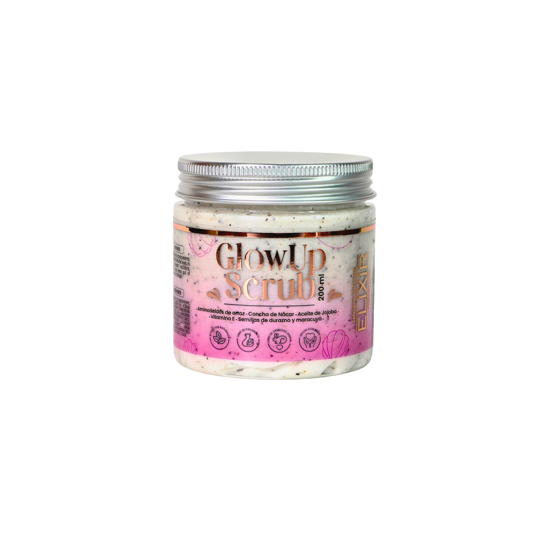 Exfoliante espumoso| Concha de nacar y Aminoacidos de Arroz |Glow Up Elixir