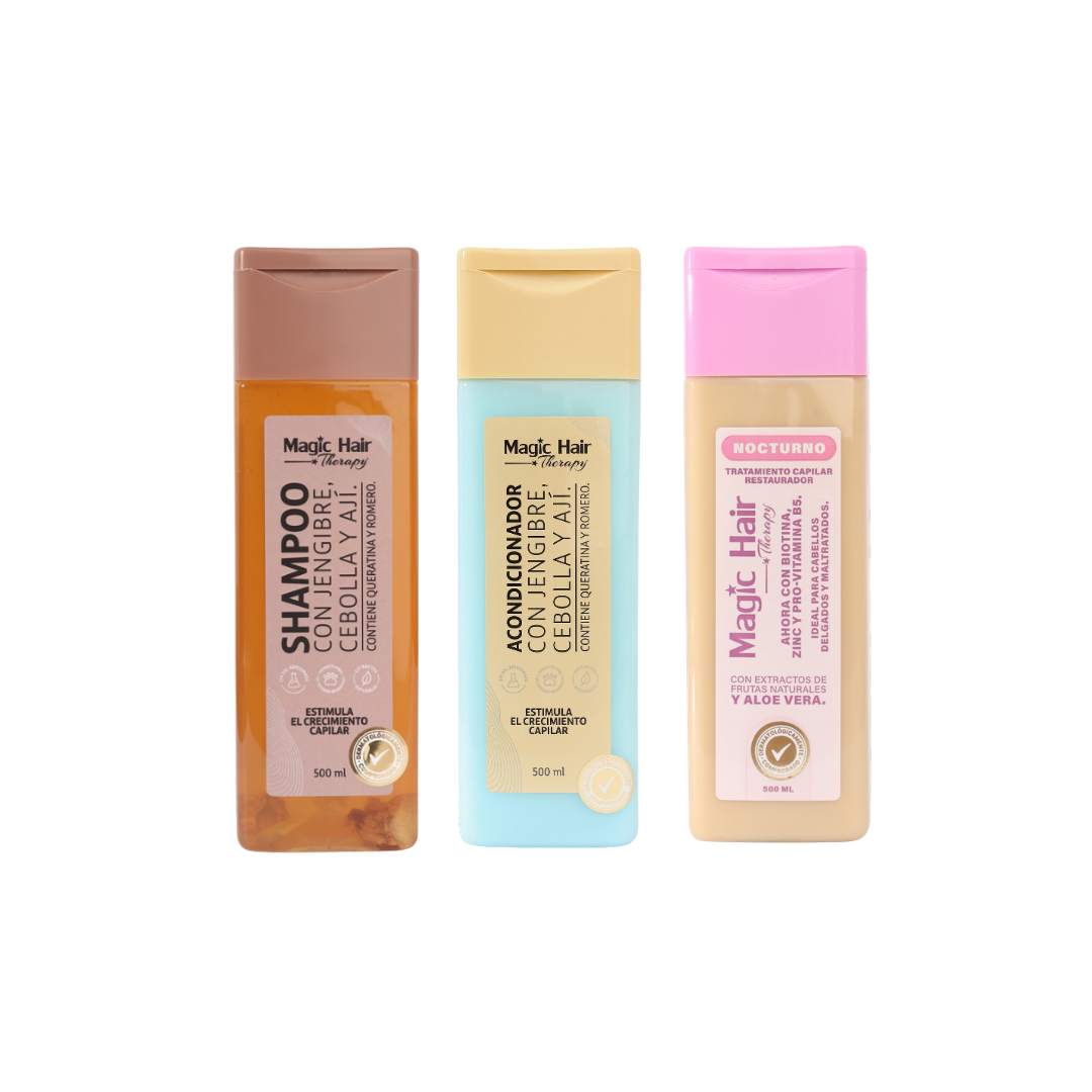 Magic Hair kit Bronze Jengibre | Shampoo, Acondicionador + Tratamiento