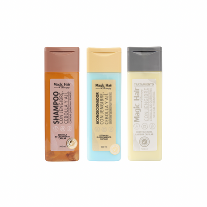 Magic Hair kit Bronze Jengibre | Shampoo, Acondicionador + Tratamiento