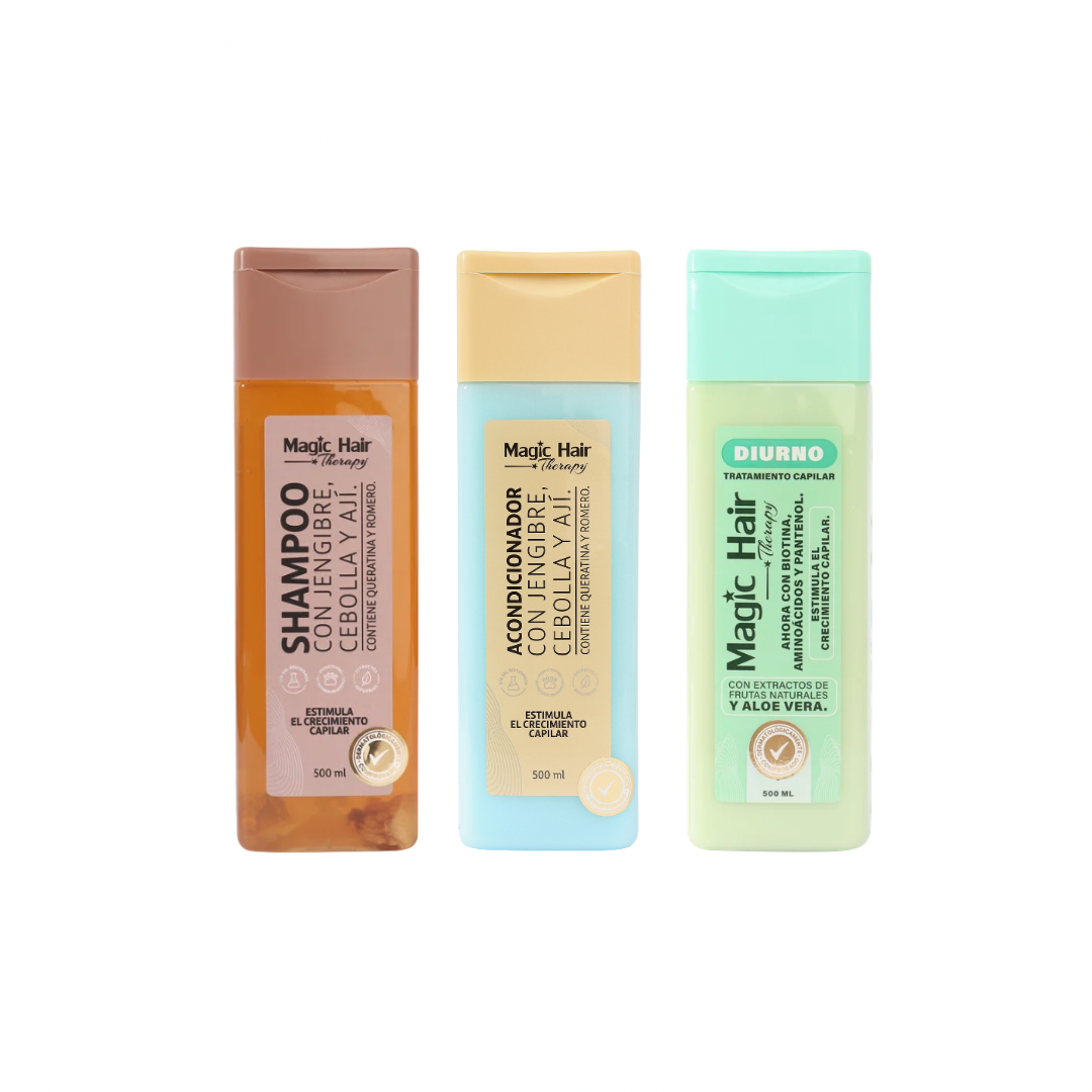 Magic Hair kit Bronze Jengibre | Shampoo, Acondicionador + Tratamiento