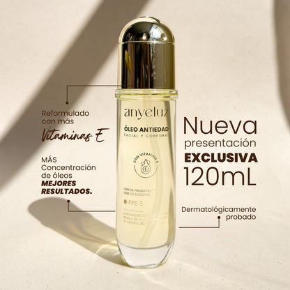 Óleo Facial y Corporal Antiedad Anyeluz | Suaviza, Nutre y Mejora la Piel