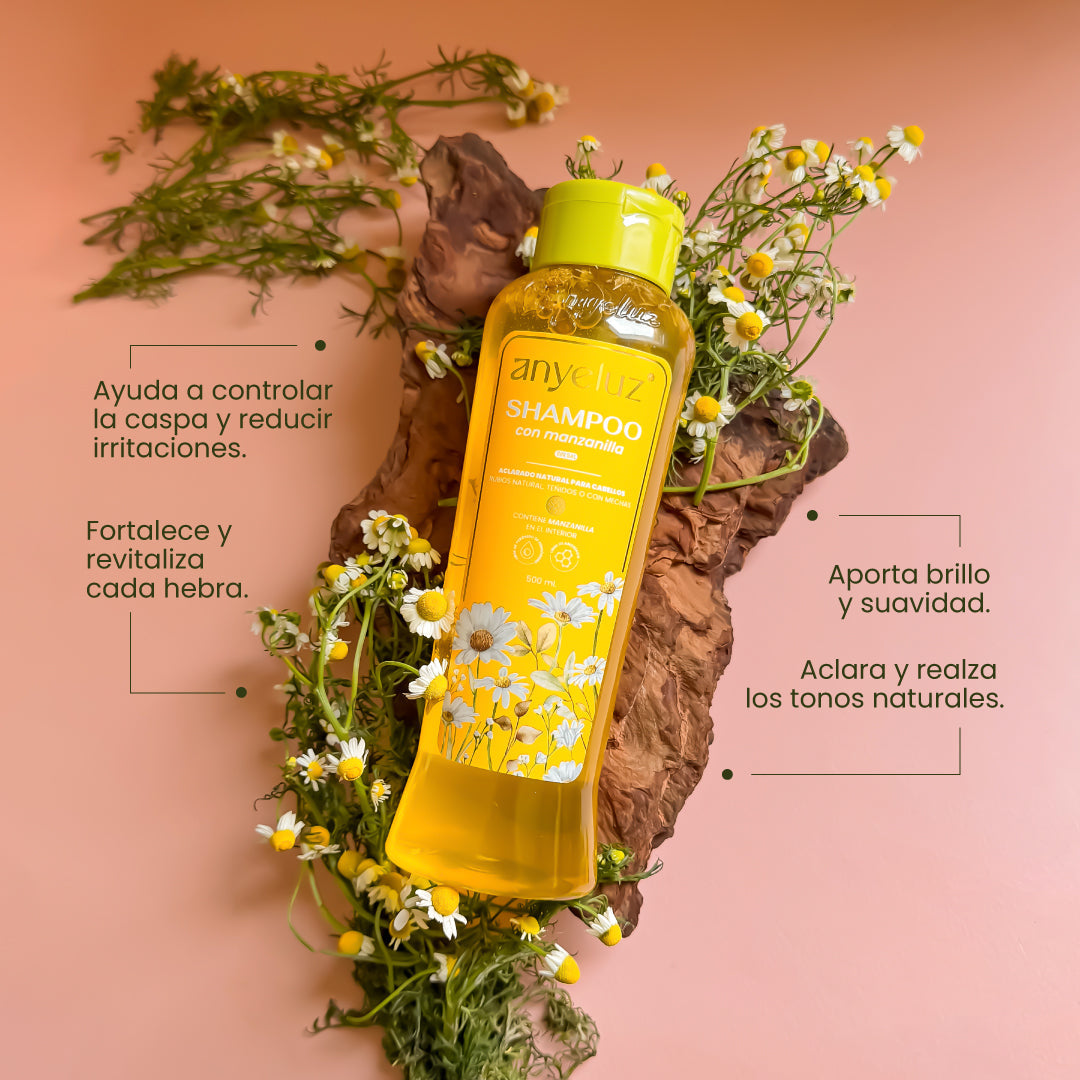 Shampoo Manzanilla Anyeluz| Ideal para Cabellos Claros y Sensibles