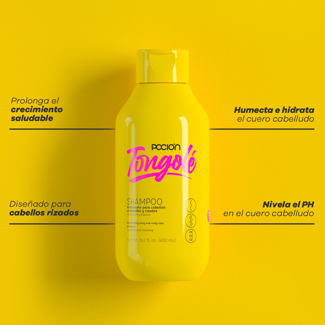 Shampoo Tongolé La Poción | Limpieza Suave para Rizos Secos o Frágiles