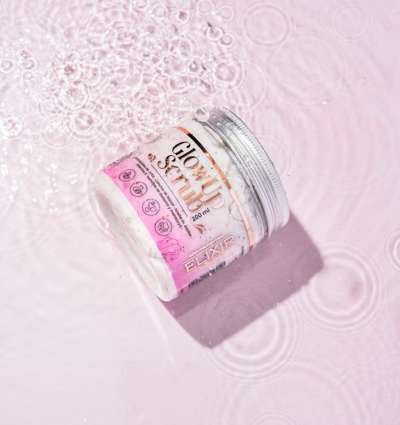 Exfoliante espumoso| Concha de nacar y Aminoacidos de Arroz |Glow Up Elixir