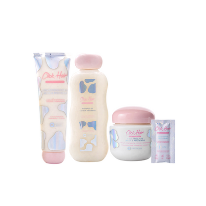 Click Hair Kit Leche y Proteínas | Hidratación y Fortalecimiento