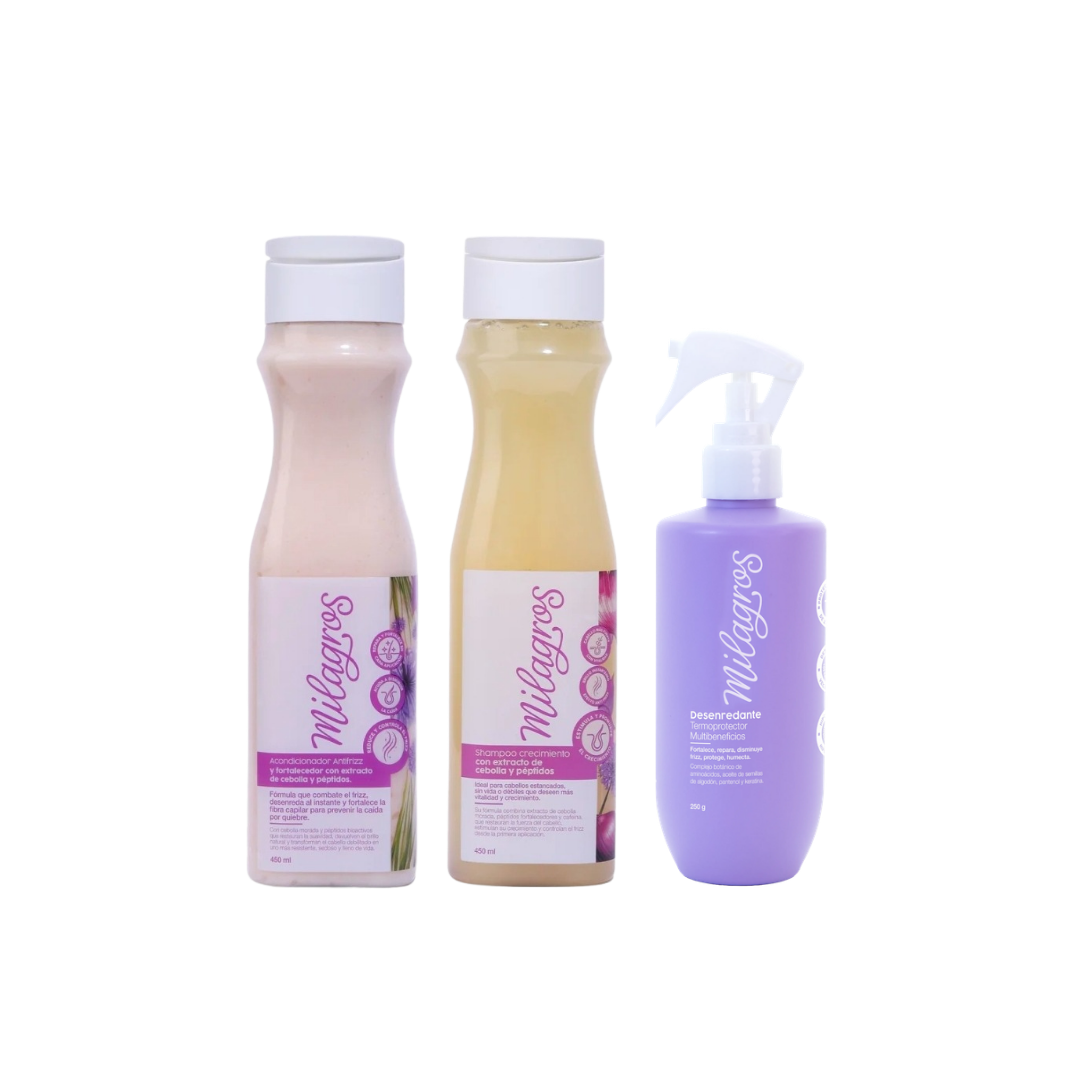 Kit Capilar Crecimiento y Antifrizz con Cebolla y Péptidos