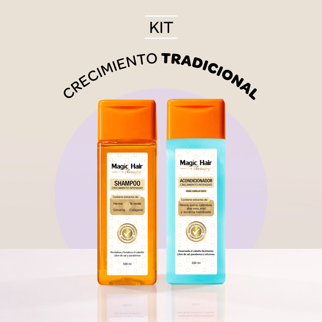 Dúo Crecimiento Tradicional Magic Hair | Shampoo + Acondicionador Fortalecedor