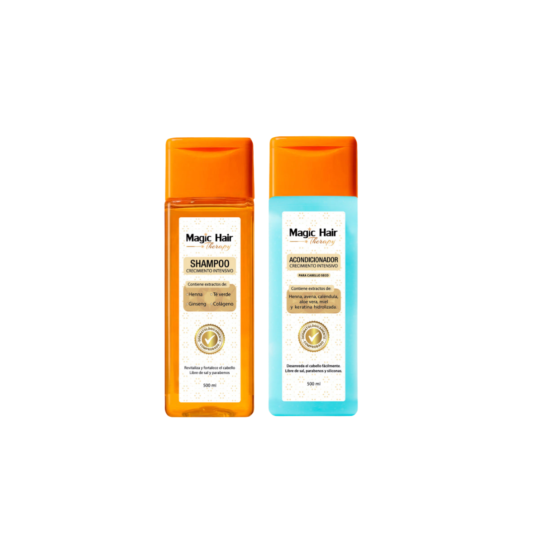 Dúo Crecimiento Tradicional Magic Hair | Shampoo + Acondicionador Fortalecedor